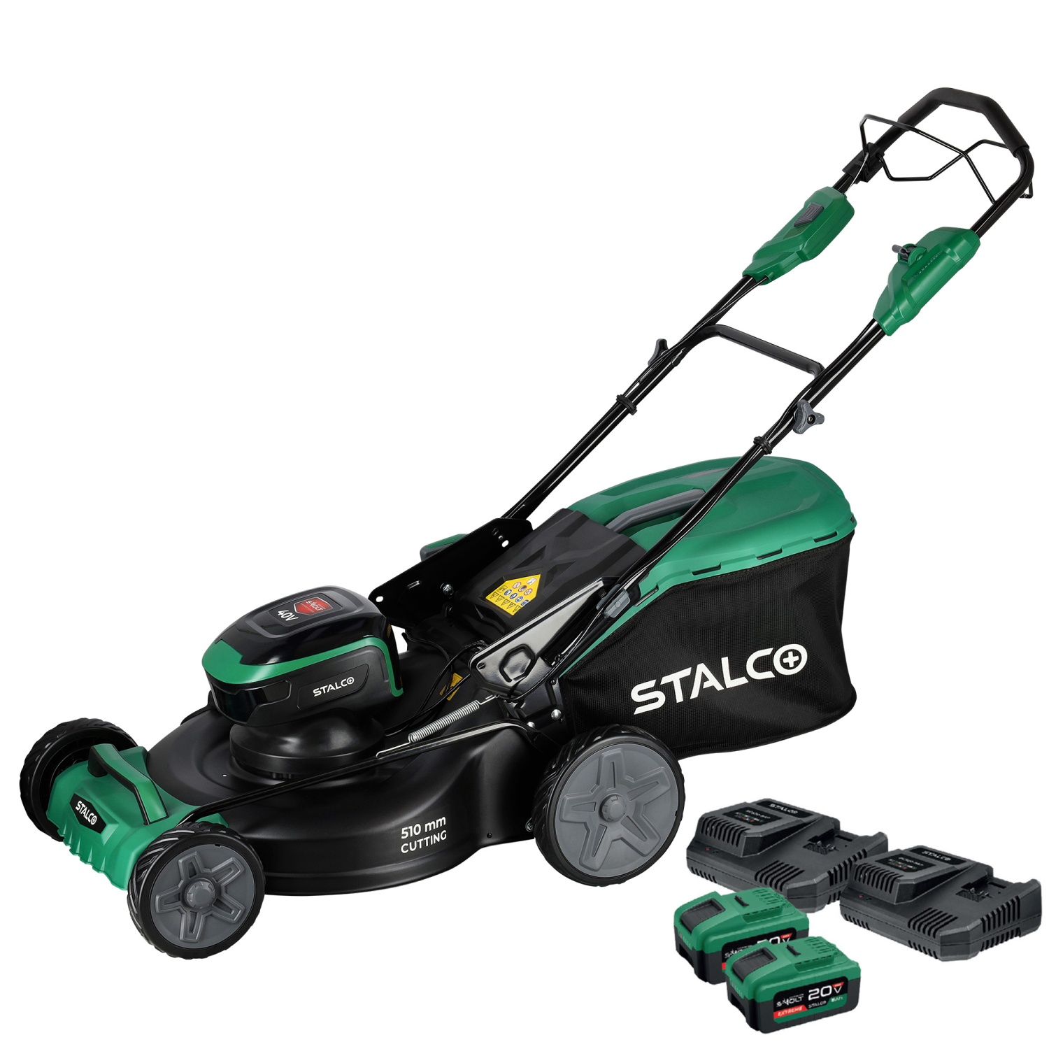 Electric Lawn Mower LMS40-51BLSP 2x 8Ah 40V STALCO S-97719