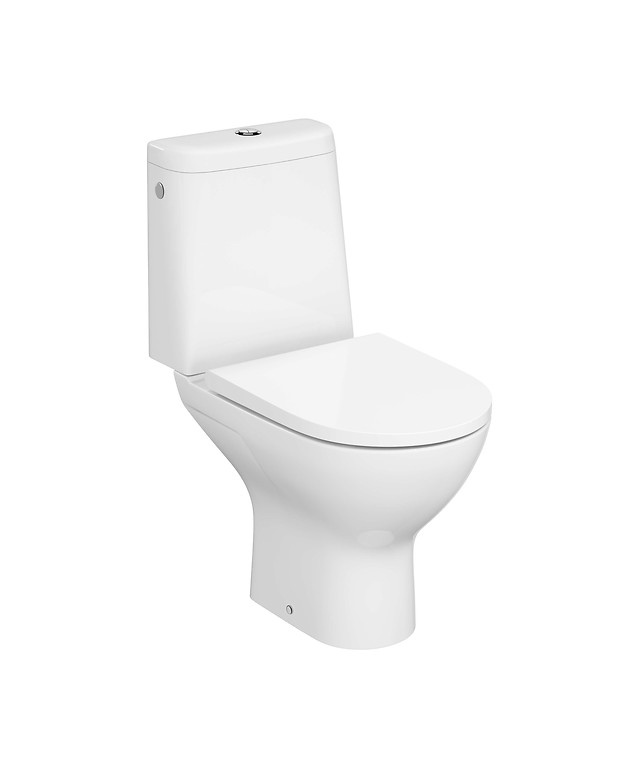 WC COMPACT 878 COLOUR PRO OVAL CERSANIT VORTEX 010 TANK ROUND WITH LARGA OVAL SLIM WRAP TOILET SEAT  K103-051