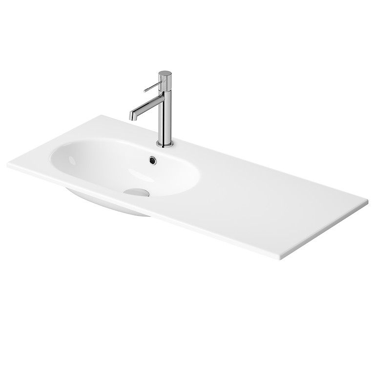 ZEN by Cersanit 100 WASTAFEL IN BLAD MET BOVENKANT RECHTS, WIT K117-005-BOX