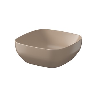 LARGA by Cersanit 38×38 countertop washbasin square brown matt K677-058