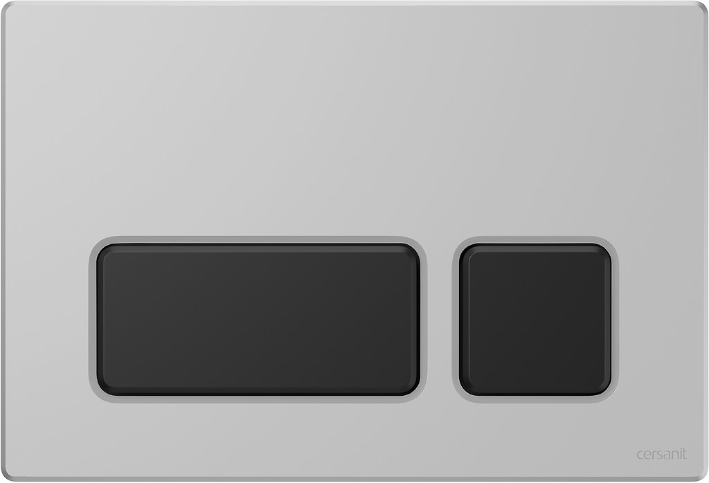 BLOCK FLUSH BUTTON CHROME MATT, KEYS BLACK MATT K97-0407