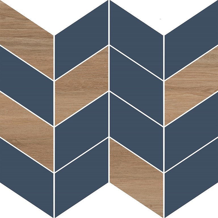 LOVE YOU NAVY HALF MOSAIC SATIN 29X29