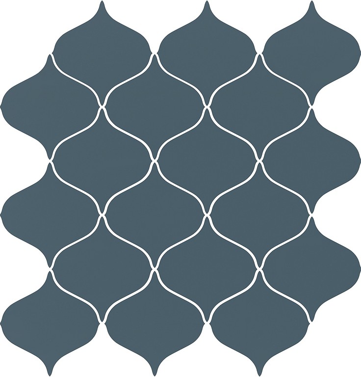 OCEAN ROMANCE TURQUOISE MOSAIC SATIN 28X29