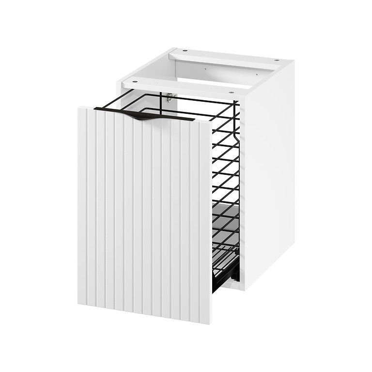CABINET WITH LAUNDRY BASKET TIRSO 40 WHITE S1017-029