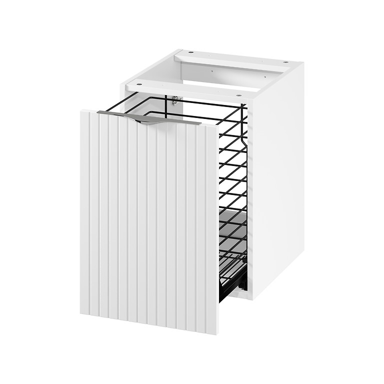 CABINET WITH LAUNDRY BASKET TIRSO 40 WHITE S1017-029