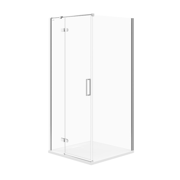 HOEKDOUCHECABINE JOTA 90×90×195 LINKS TRANSPARANT GLAS CHROOM S160-001