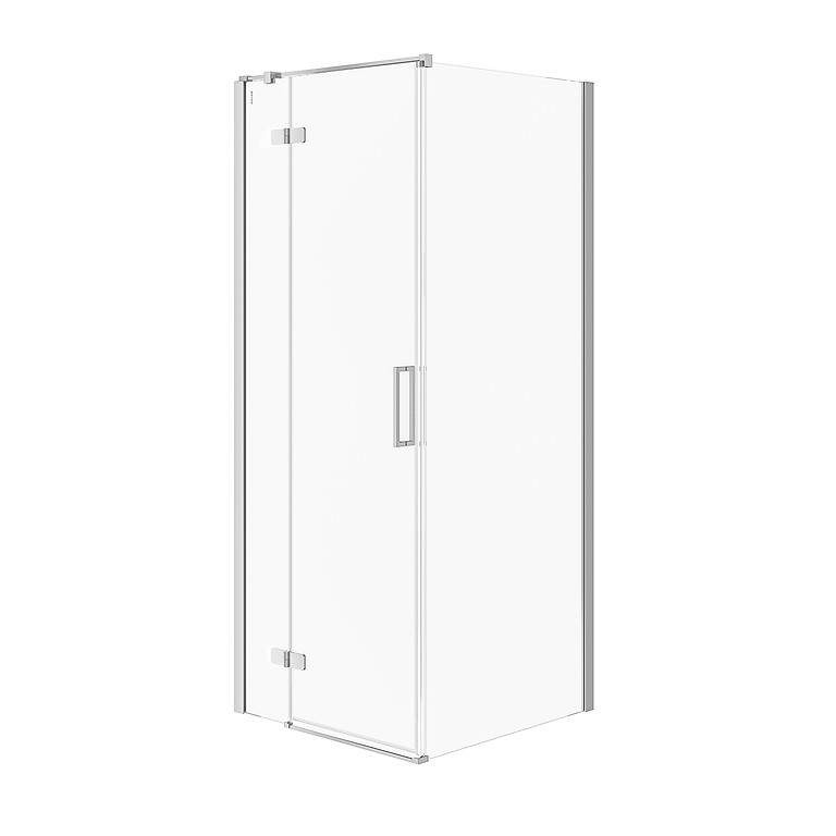 Corner shower enclosure JOTA (80x80x195) - left transparent glass - chrome S160-005