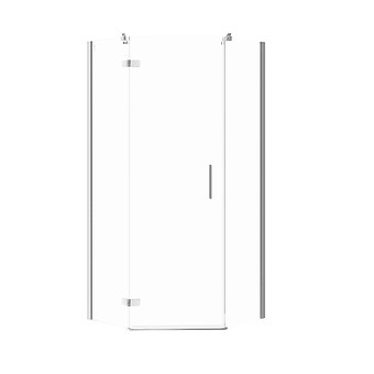 Vijfhoekige Douchecabine JOTA 90×90×195 Links Chroom Transparant Glas S160-014