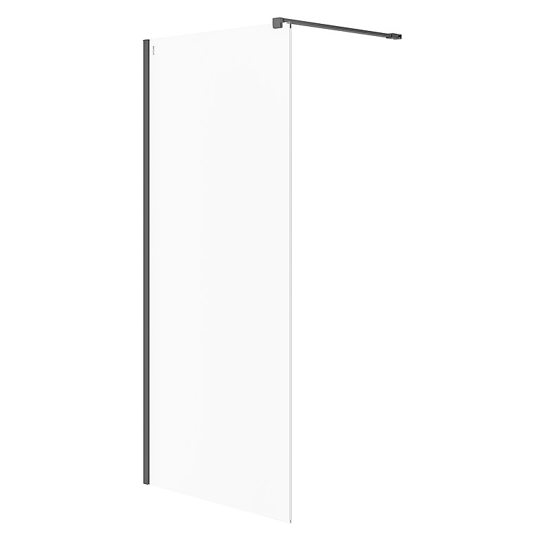 Walk-in MILLE 90×200 zwart transparant glas S161-008