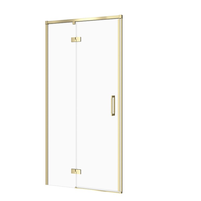Douchedeur LARGA 90×195 Links Mat Goud Transparant Glas S164-066