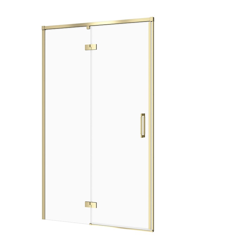 Douchedeur LARGA 120×195 Links Mat Goud Transparant Glas S164-068