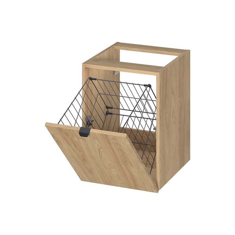BONICA 40 UNDER COUNTERTOP CABINET WITH LAUNDRY BASKET OAK HIKORA DSM S4033-033