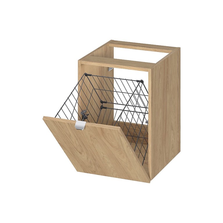 BONICA 40 UNDER COUNTERTOP CABINET WITH LAUNDRY BASKET OAK HIKORA DSM S4033-033