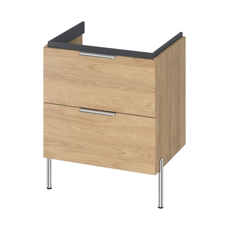 BONICA 60 WASHBASIN CABINET WITH 2 DRAWERS OAK HIKORA DSM  S4041-016