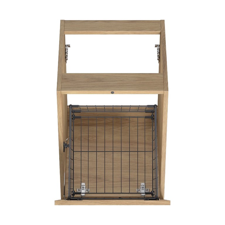 BONICA 40 UNDER COUNTERTOP CABINET WITH LAUNDRY BASKET PUSH OAK HIKORA DSM S4041-028