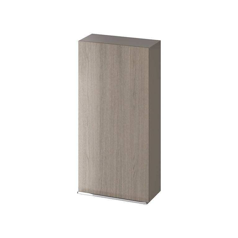 VIRGO 40 WANDHANGENDE KAST GRIJS MET CHROOM HANDGREEP S522-037