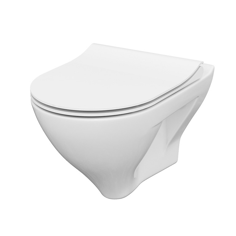Set B291 MILLE Wandcloset CleanOn, Slim Duroplast, Softclose, Easy-Off Toiletzitting S701-453