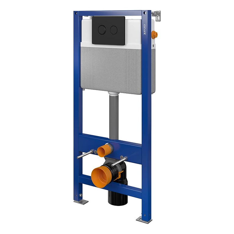 Set B399 Aqua 52 PNEU S QF, Bedieningsknop ACCENTO Circle Zwart Mat S701-520