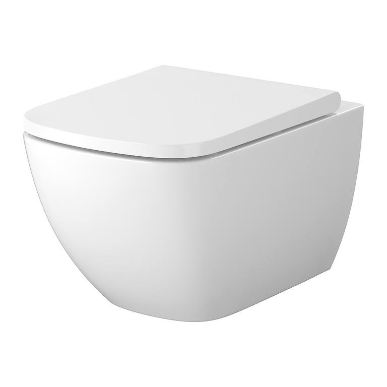 SET C198: wall-hung bowl ZEN Pro by CERSANIT SQUARE VORTEX TS LARGA SLIM WRAP SC EO 1B BOX S701-882