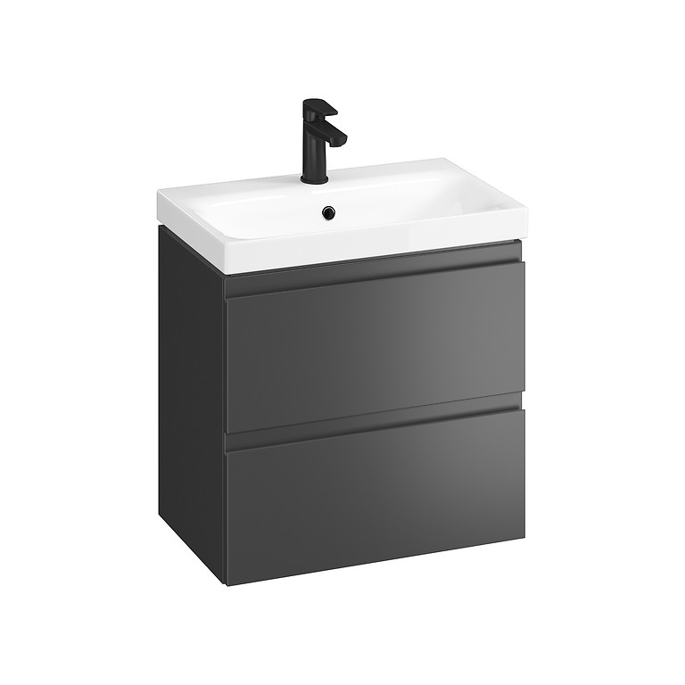SET B814 MODUO SLIM 60 anthracite DSM (cabinet + washbasin) S801-469-DSM