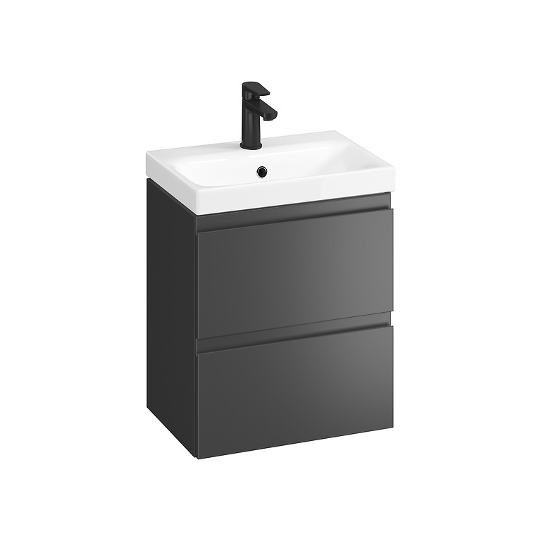 SET B815 MODUO SLIM 50 anthracite DSM (cabinet + washbasin) S801-470-DSM