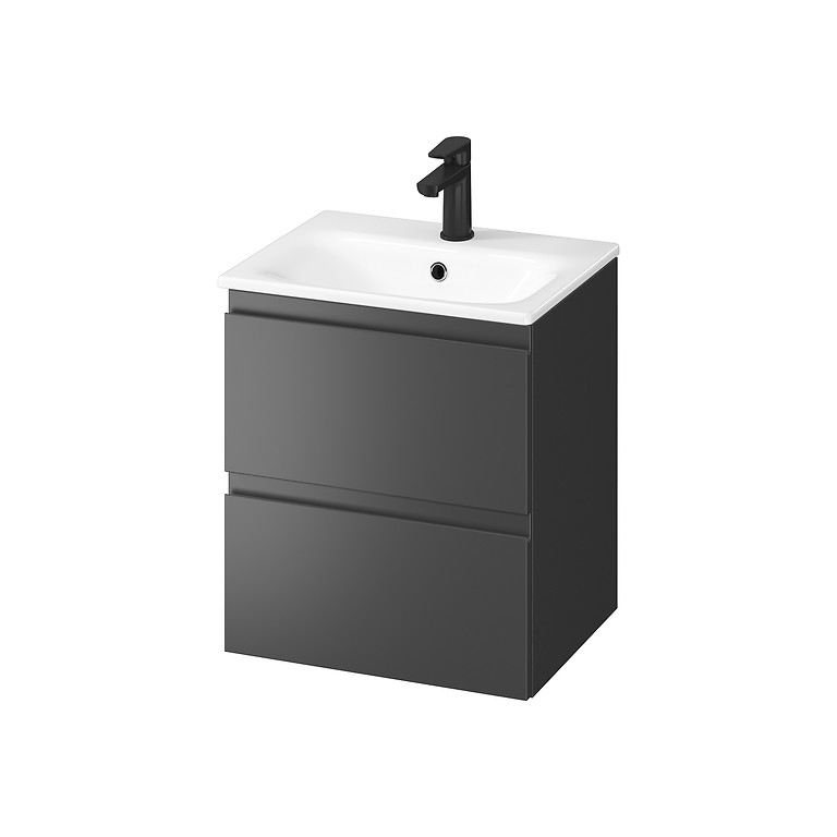 SET B889 MODUO 50 antraciet (kast + wastafel) S801-479