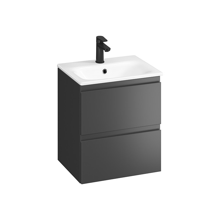 SET B889 MODUO 50 anthracite (cabinet + washbasin) S801-479