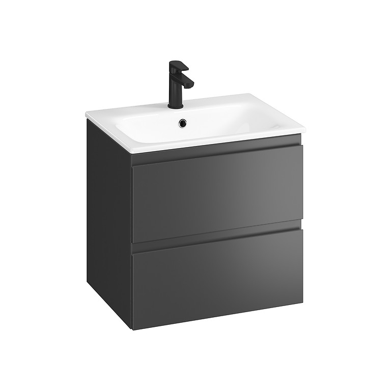 SET B890 MODUO 60 anthracite (cabinet + washbasin) S801-480