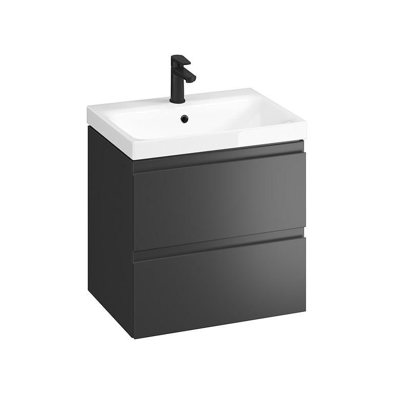 SET B893 MODUO 60 anthracite (cabinet + washbasin) S801-483