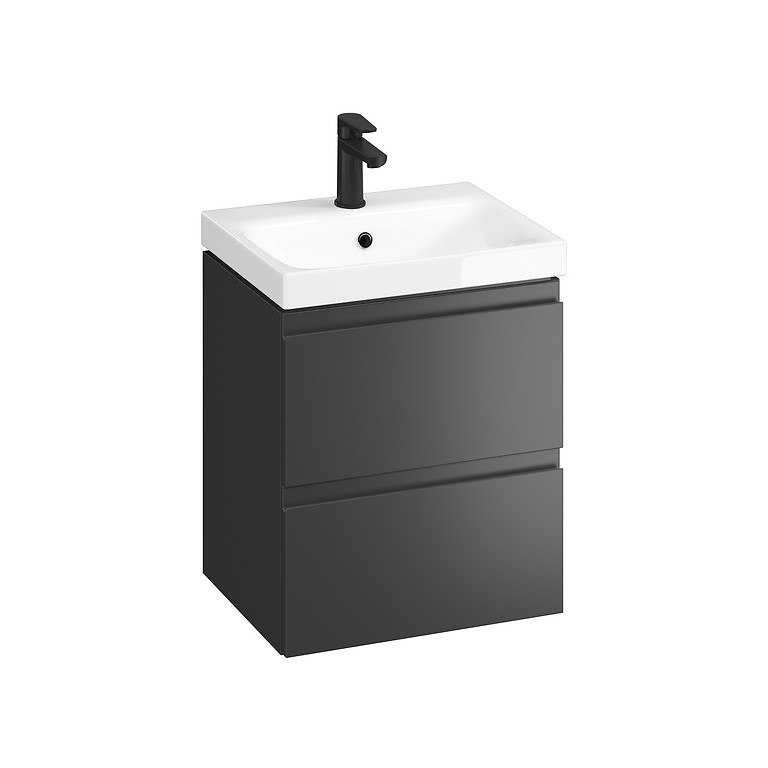 SET B895 MODUO 50 anthracite (cabinet + washbasin) S801-485-DSM