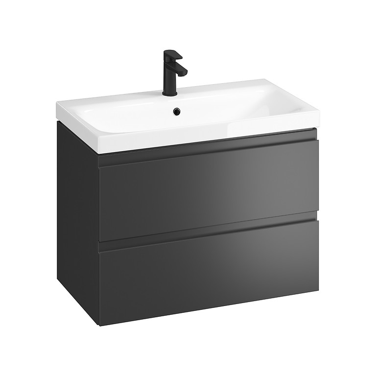 SET B897 MODUO 80 anthracite (cabinet + washbasin) S801-487-DSM
