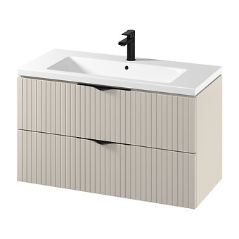 SET C147 TIRSO 100 CASHMERE MATT (CABINET+WASHBASIN) S801-548