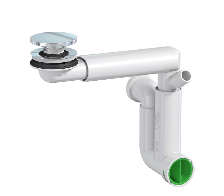 SPACE-SAVING SIPHON WITH INTEGRATED TRAP FOR FURNITURE WASHBASINS NEW S904-016