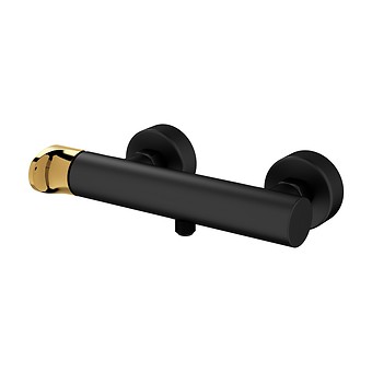 INVERTO by Cersanit wandgemonteerde douchekraan zwart, 2 DESIGN IN 1 handgrepen: zwart en goud S951-290