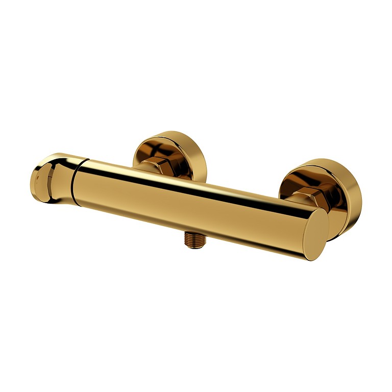 INVERTO BY CERSANIT WANDGEMONTEERDE DOUCHEKRAAN GOUD, 2 DESIGN IN 1 HANDGREPEN: GOUD S951-292