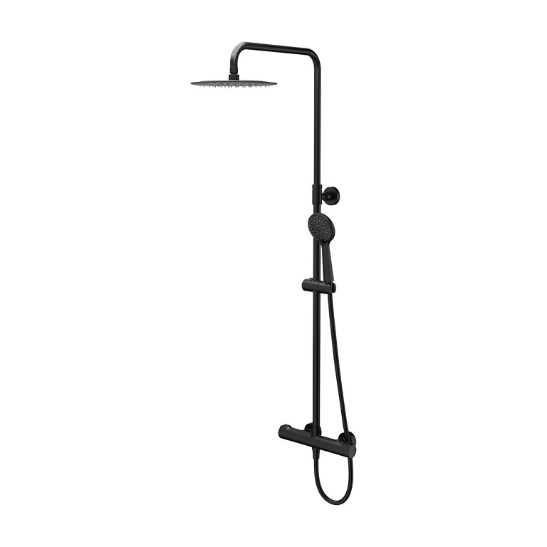 DOUCHEKOLOM CITY OVAL MET THERMOSTATISCHE KRAAN ZWART S951-848