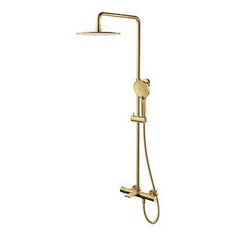 DOUCHEKOLOM VIRGO MET THERMOSTATISCHE KRAAN MET UITLOOP GOUD GEBORSTELD S951-864