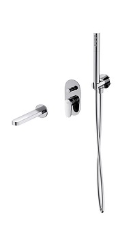 SET B728 INVERTO bad inbouwset chroom (virtuele set) S952-038