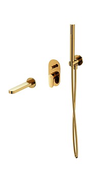 SET B735 INVERTO bad inbouwset goud (virtuele set) S952-045