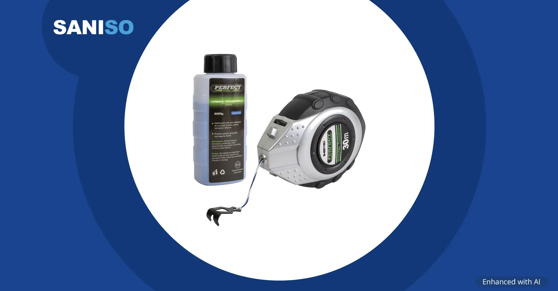 Chalk line and chalk STALCO PERFECT