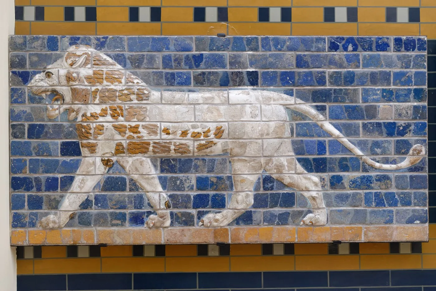 Lion in glazed bricks from the Ishtar Gate in Babylon