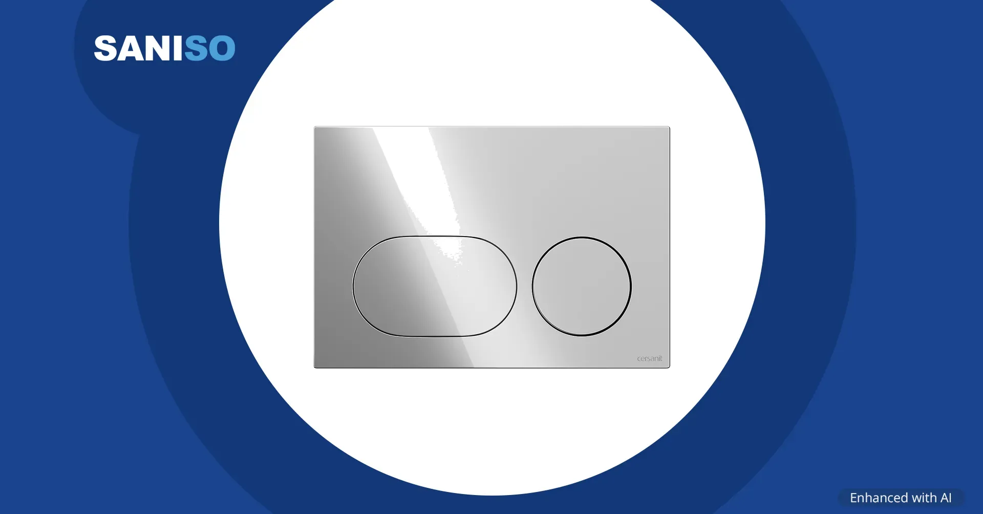 DUETO flush button, chrome gloss