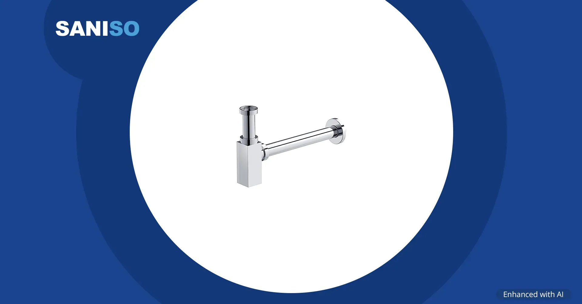 LARGA SQUARE washbasin siphon, chrome