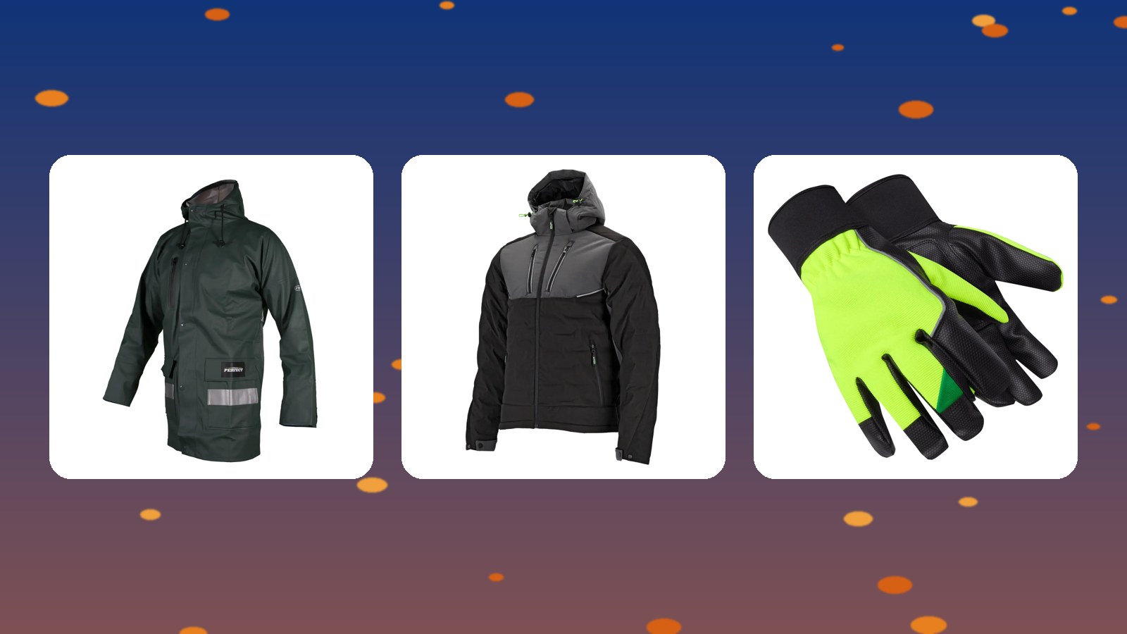 Autumn is coming: stay dry and warm at work with rainwear, warm workwear and gloves