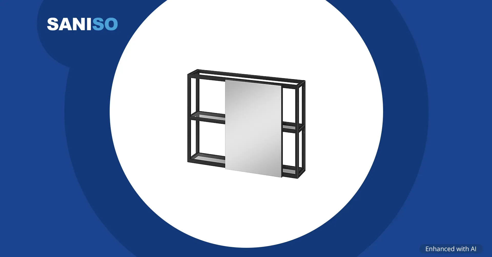 ZEN by Cersanit mirror cabinet 80, black