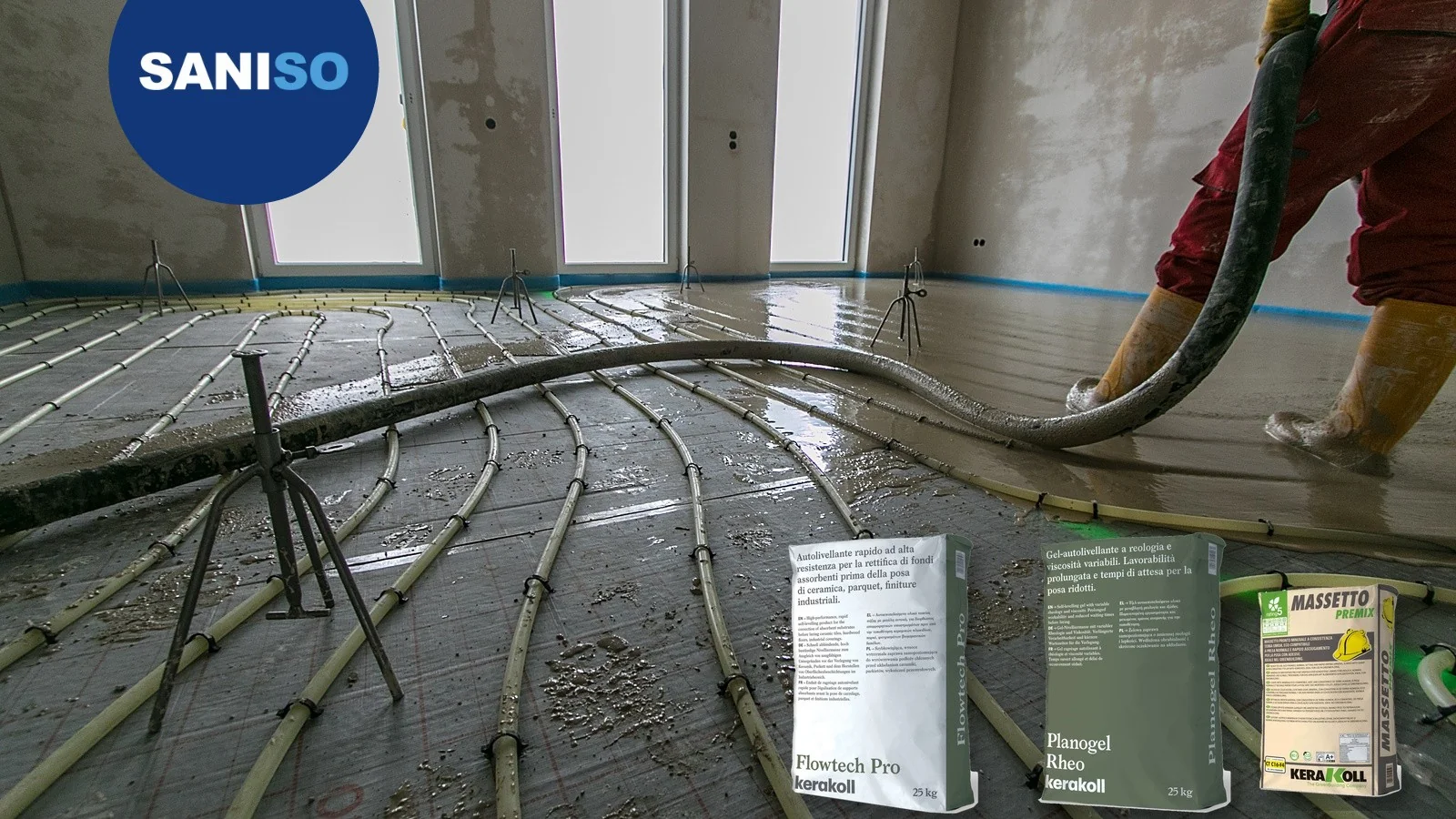 Levelling a floor before tiling: the Kerakoll way