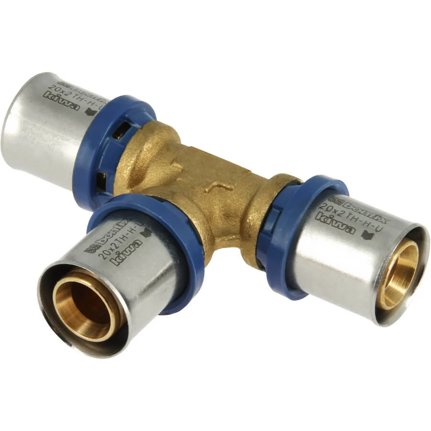 BONFIX Alu-press brass press fitting T-piece 20 x 20 x 20 - 48730415