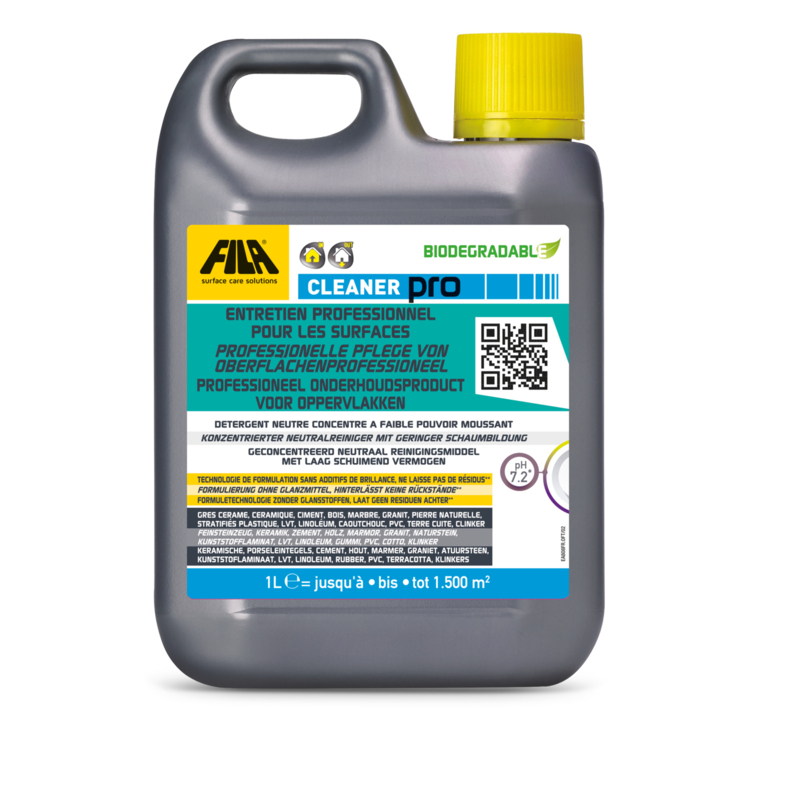 Fila Cleaner Pro 1 + 1 liter Carefully cleans all types of floors and surfaces