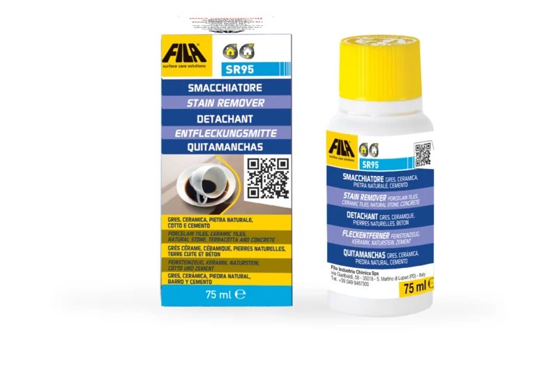 Fila SR95 Stain Remover removes ingrained stains where ordinary cleaning products have no effect.