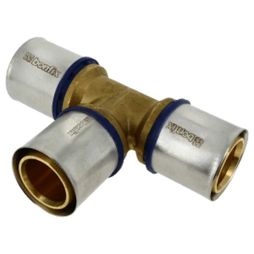 BONFIX Alu-press brass press fitting T-piece 40 x 40 x 40 - 48730427